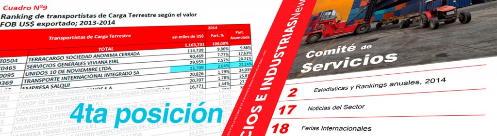 Ranking Adex de transportistas 2014